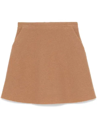 Skall Studio Jude Mini Skirt In Brown