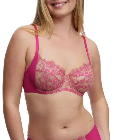 Skarlett Blue Entice Lace Full Coverage Underwire Bra In Goji/terracotta