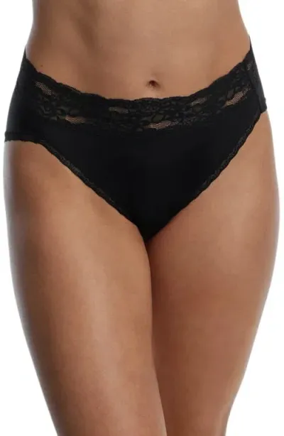 Skarlett Blue Goddess Lace Trim French Cut Brief In Black