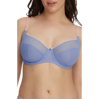 Skarlett Blue Spellbound Underwire Full Coverage Bra In Blue/pink