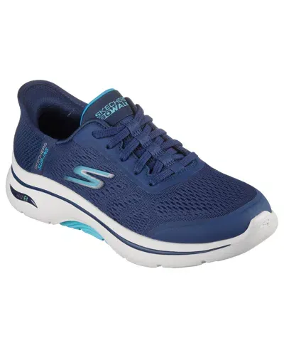 Skechers Women's Slip-ins: Go Walk Arch Fit 2.0 Walking Sneakers From Finish Line In Navy,aqua