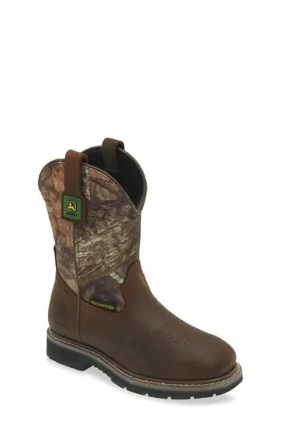 Skechers Kids'  X John Deere Rowood Waterproof Western Boot In Camouflage