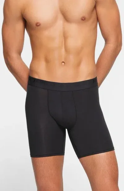 Skims 5-inch Stretch Modal Boxer Briefs In Obsidian