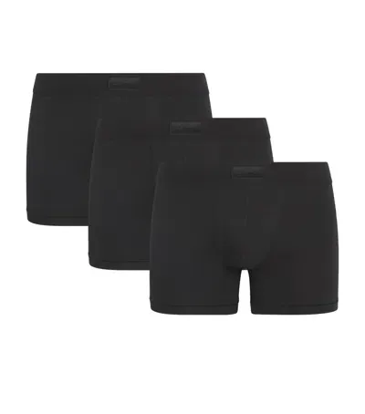 Skims Stretch-cotton Boxers In Black