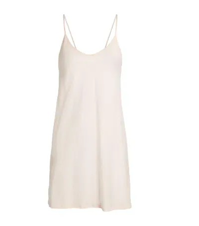 Skin Cotton Sexy Slip Dress In Pink