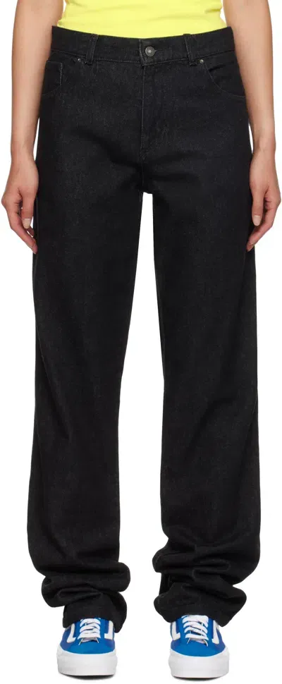 Sky High Farm Workwear Black Straight Leg Jeans In 1 Black