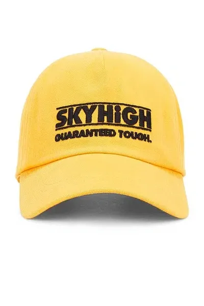 Sky High Farm Workwear Construction Graphic Logo #2 Cap Woven In Yellow