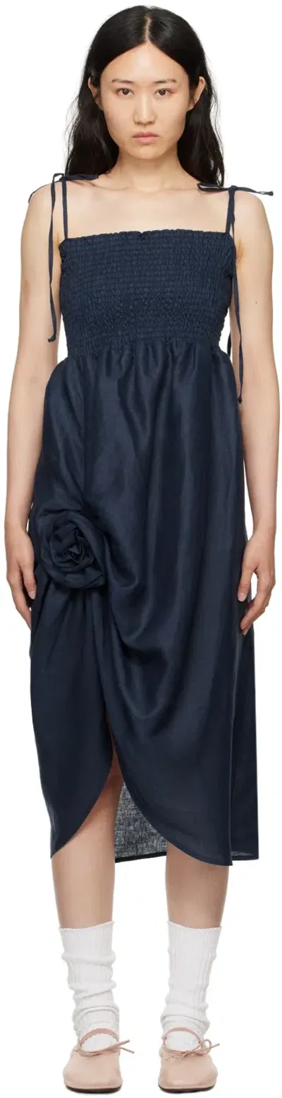 Sleeper Navy Atlanta Maxi Dress