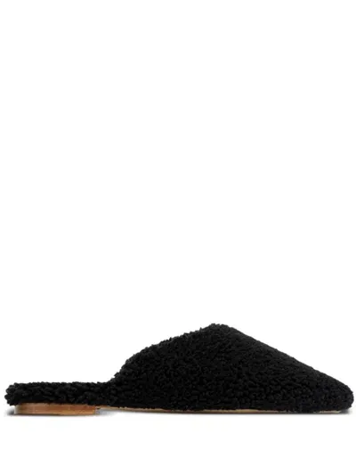 Sleeper Shearling Slippers In Black