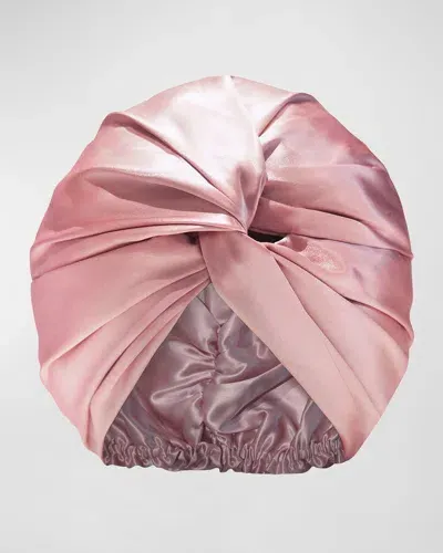 Slip Pure Silk Turban In Pink