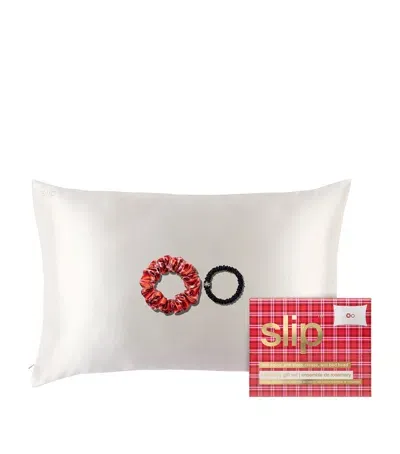 Slip Silk Queen Pillowcase And Scrunchie Gift Set In Rosemary