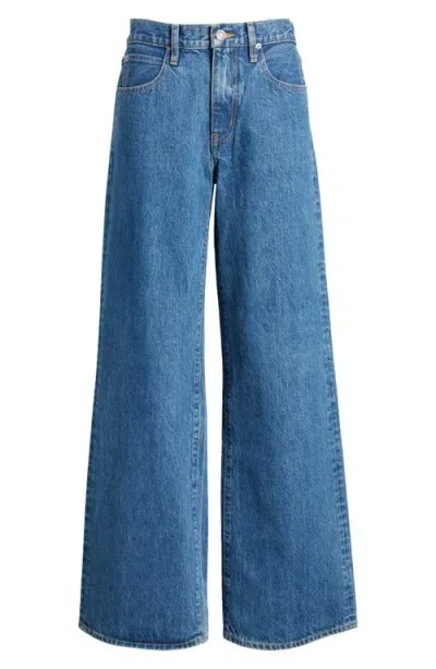 Slvrlake Selena High Waist Organic Cotton Wide Leg Jeans In Sweet Memory