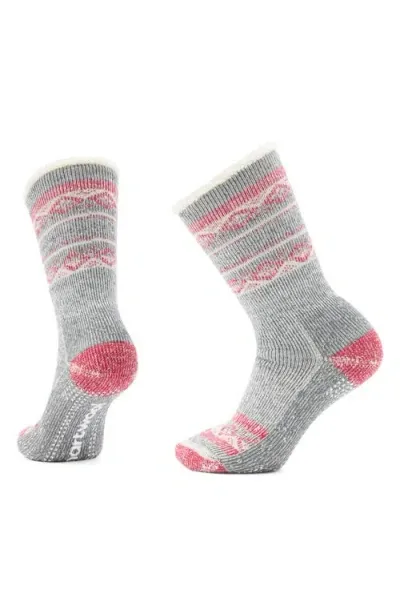 Smartwool Everyday Merino Wool Blend Gripper Crew Socks In Gray