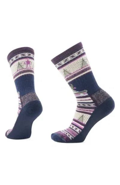 Smartwool Everyday Say It Ain't Snow Crew Socks In Black