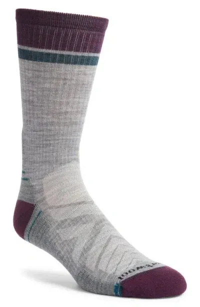 Smartwool Hike Light Cushioning Winding Trail Merino Wool Blend Crew Socks In White