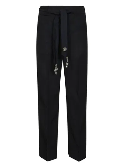 S'max Mara Agostin Pantalone Cotone Ny Pinces In Blu