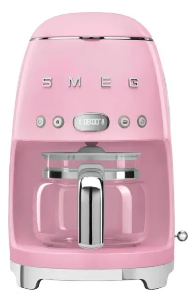 Smeg '50s Retro Style 10-cup Drip Coffeemaker In Pink