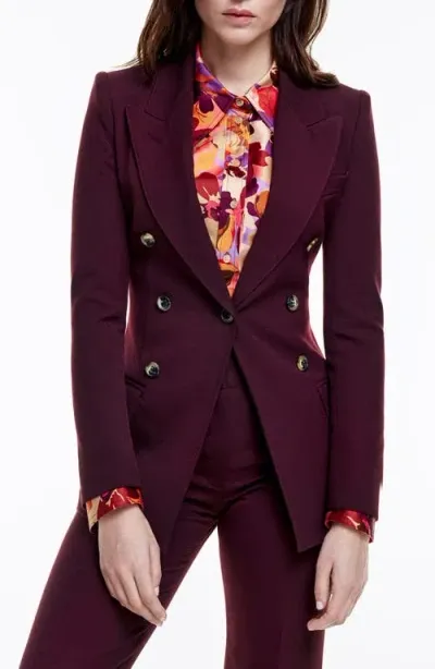 Smythe Not A Double Breasted Blazer In Plum