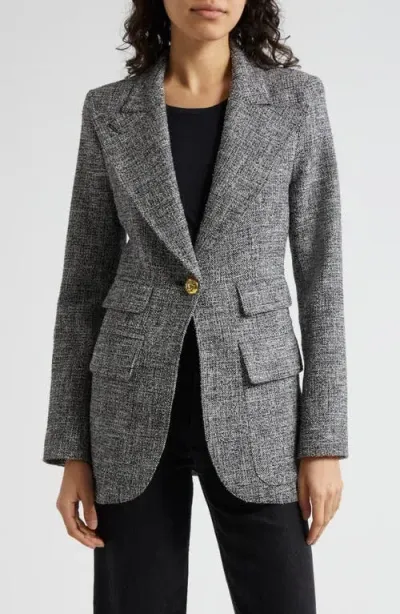 Smythe Tweed Blazer In Salt Pepper