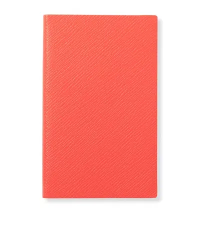 Smythson Leather Panama Notebook In Pink