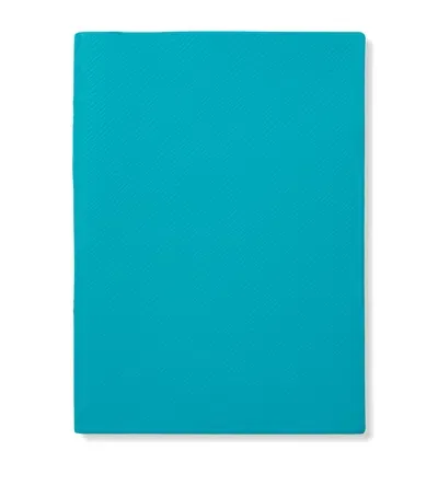 Smythson Leather Soho Notebook In Blue