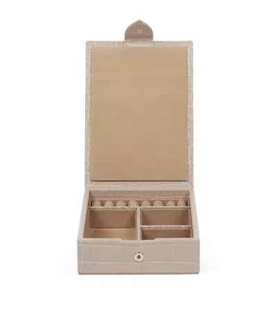 Smythson Leather Travel Box In White