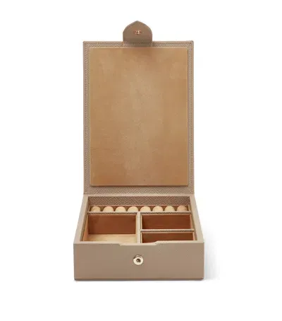 Smythson Leather Travel Box In Brown