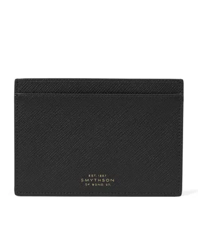 Smythson Panama Leather Passport Sleeve In Black