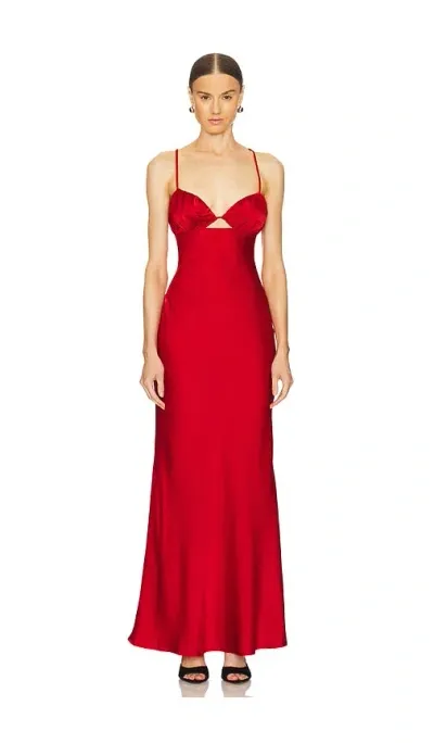 Sndys Amalia Maxi Dress In Red