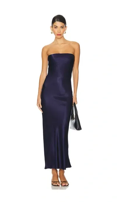 Sndys X Revolve Angel Strapless Midi Dress In Navy