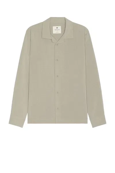 Snow Peak Light Poplin Shirt In Beige