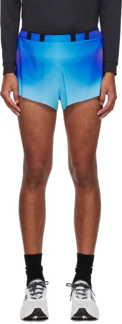 Soar Blue Marathon Shorts In Blue/green