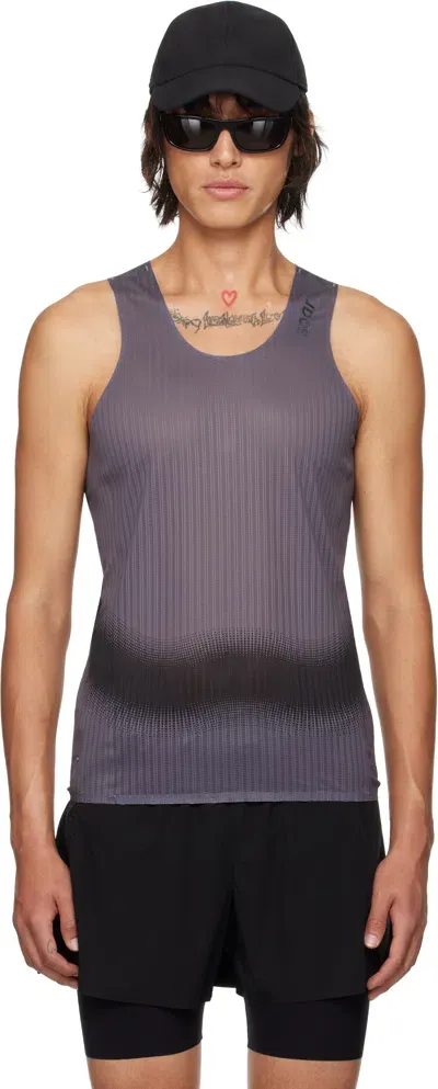 Soar Gray Race Tank Top In Black / Grey