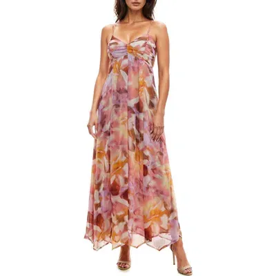 Socialite Chiffon Halter Maxi Dress In Mult Blurr