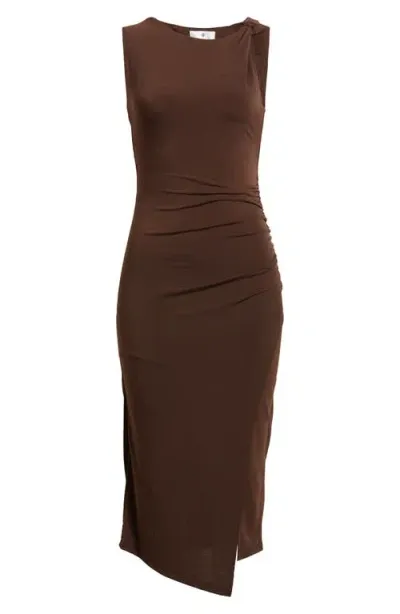 Socialite Twist Shoulder Body-con Dress In Java