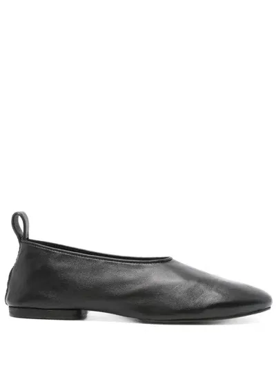 Soeur 10mm Bala Leather Ballerina Flats In Black