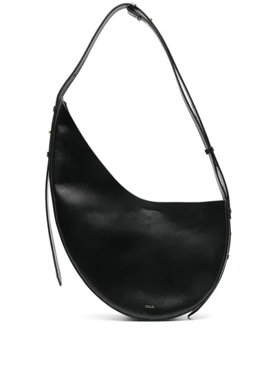 Soeur Winona Leather Shoulder Bag In Noir