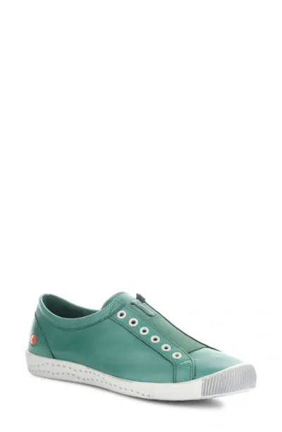 Softinos By Fly London Irit Low Top Sneaker In Green Washed