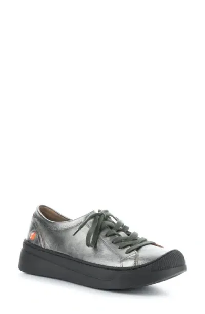 Softinos By Fly London Platform Sneaker In Graphite Laminate