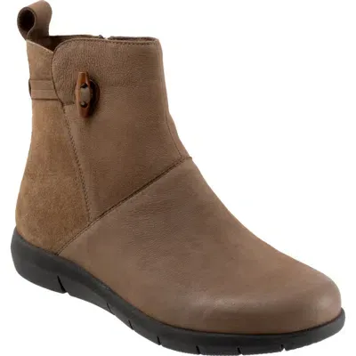 Softwalk ® Adelaide Bootie In Brown Stone Nubuck