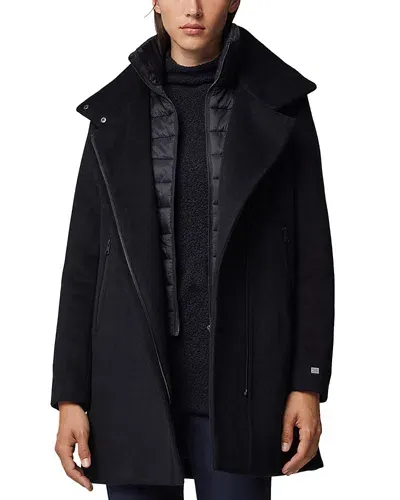 Soia & Kyo Abbi Notch Collar Coat In Black