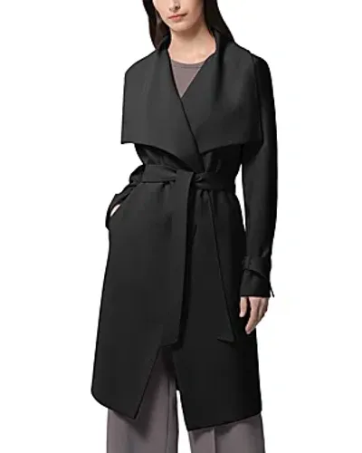 Soia & Kyo Olivia Wrap Trench Coat In Black