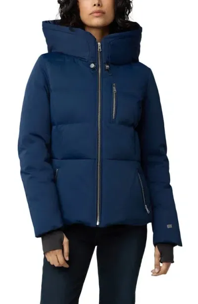 Soia & Kyo Marilou Water Resistant 700 Fill Power Hooded Down Puffer Coat In Lapis