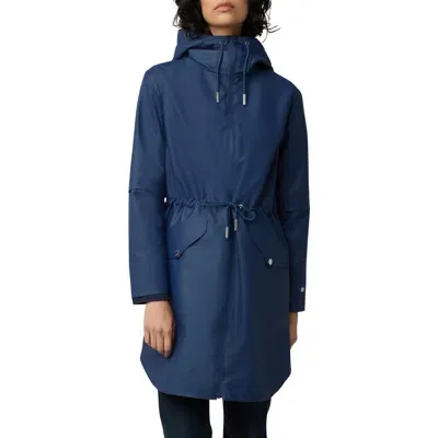 Soia & Kyo Hooded Raincoat In Lapis