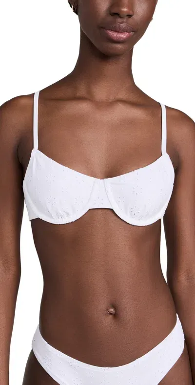 Solid & Striped The Daphne Bikini Top Optic White