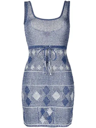 Solid & Striped The Kimberly Knitted Dress In Blue