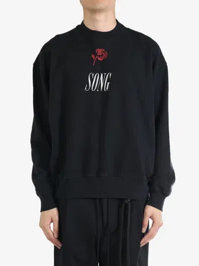 Song For The Mute Song Sweatshirt In Blk Black