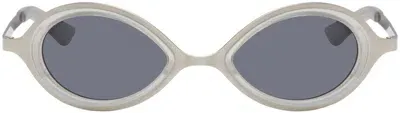 Song For The Mute Ssense Exclusive Silver Model 4 Sunglasses In Brushed Silver