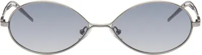 Song For The Mute Ssense Exclusive Silver Model 3 Sunglasses In Oxidised Silver