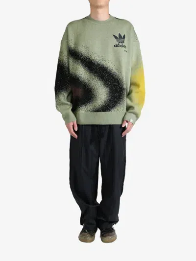 Song For The Mute X Adidas Trefoil Sweater In Green